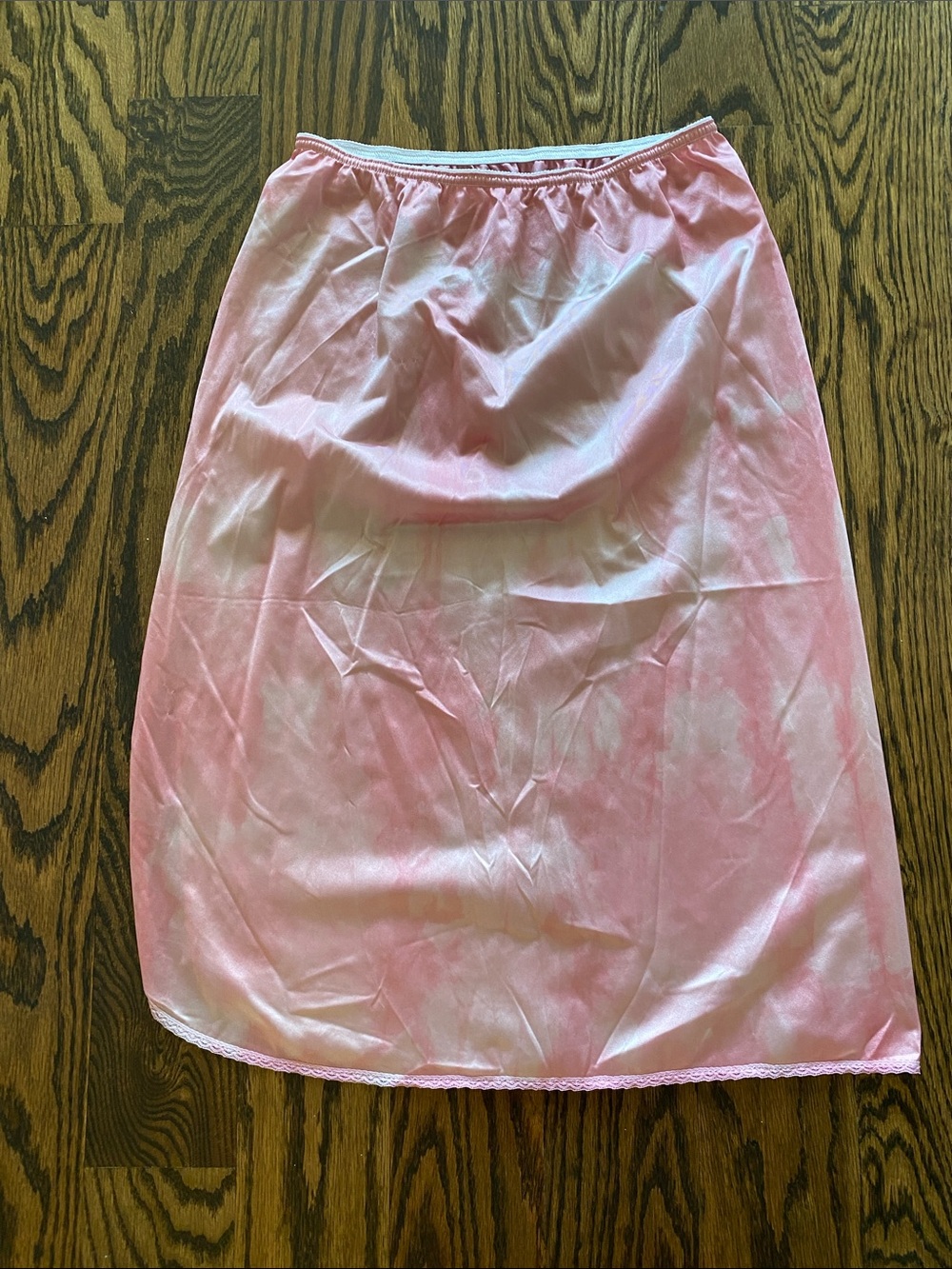 Vintage Hand Dyed Pink Half Slip Skirt